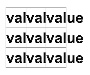 value로 채워진 보드